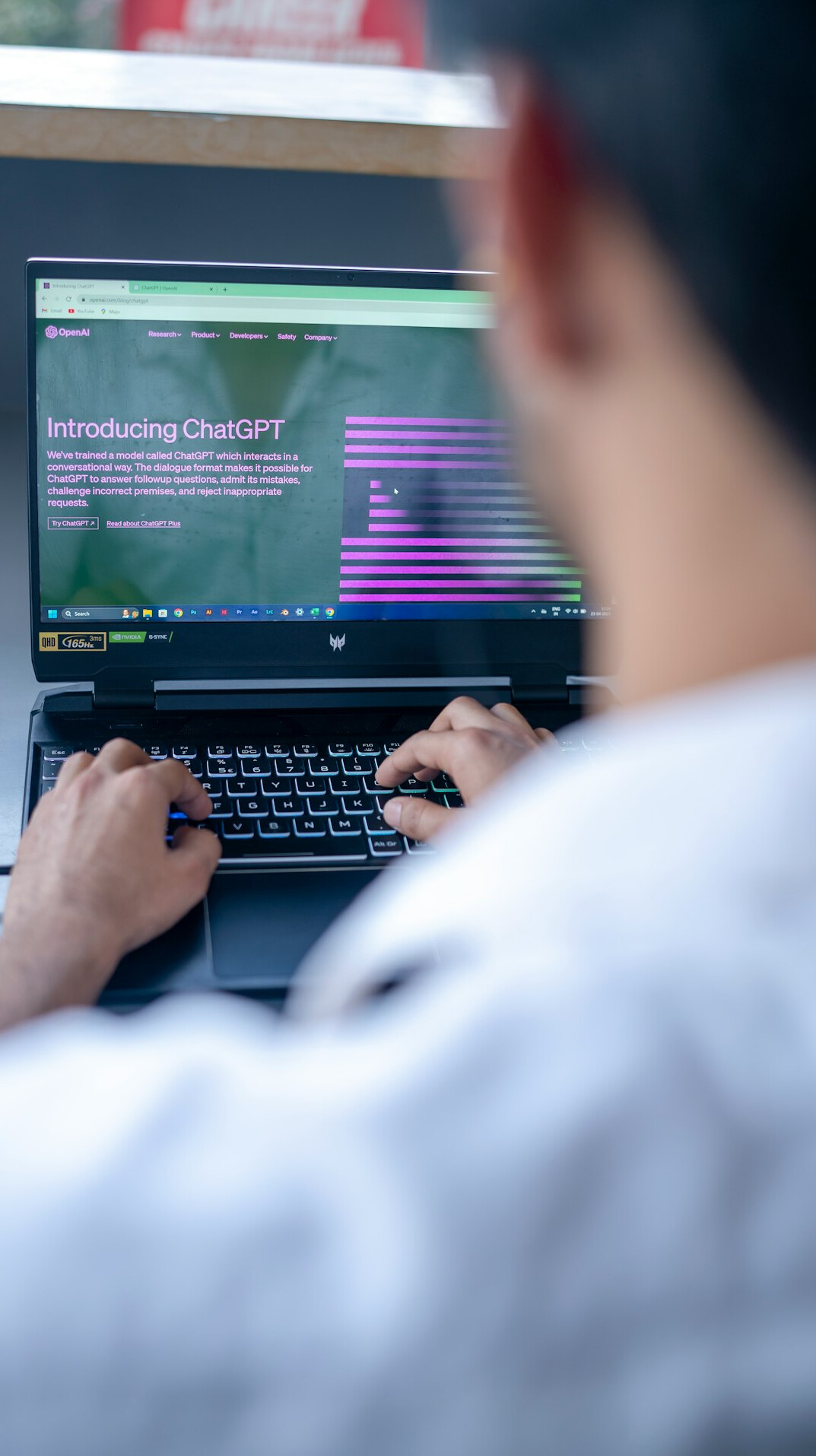 person learning programming on laptop