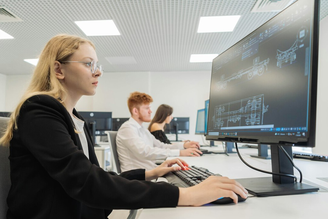 students learning programming