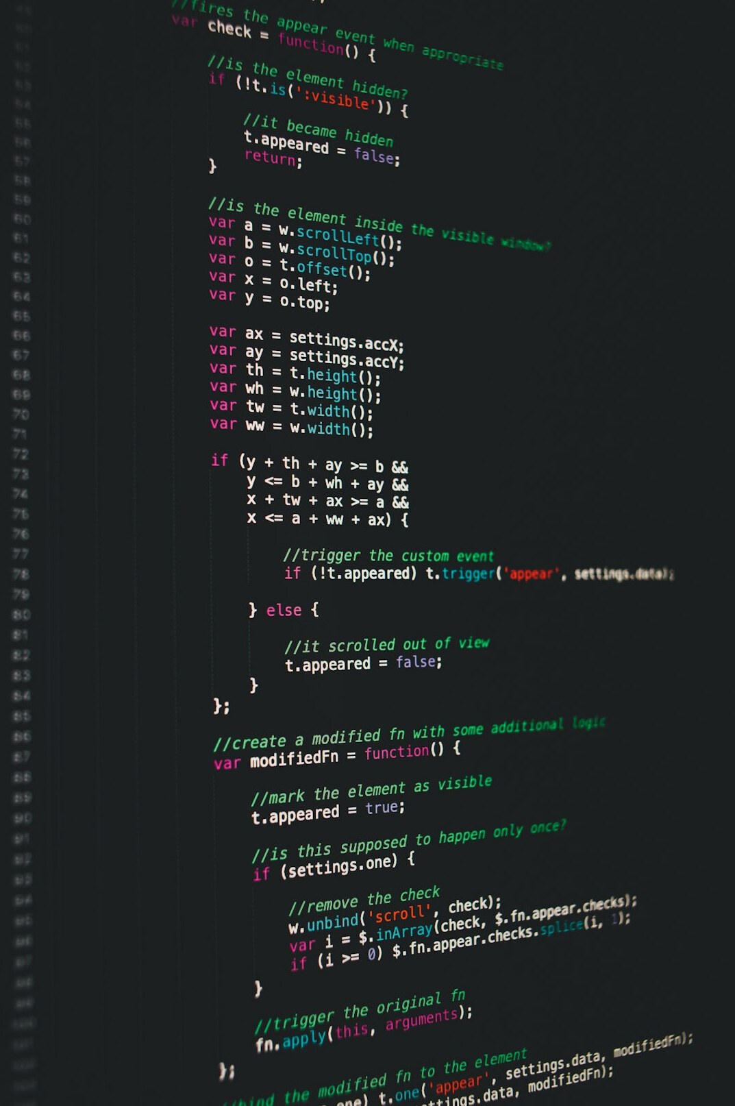 python code on screen