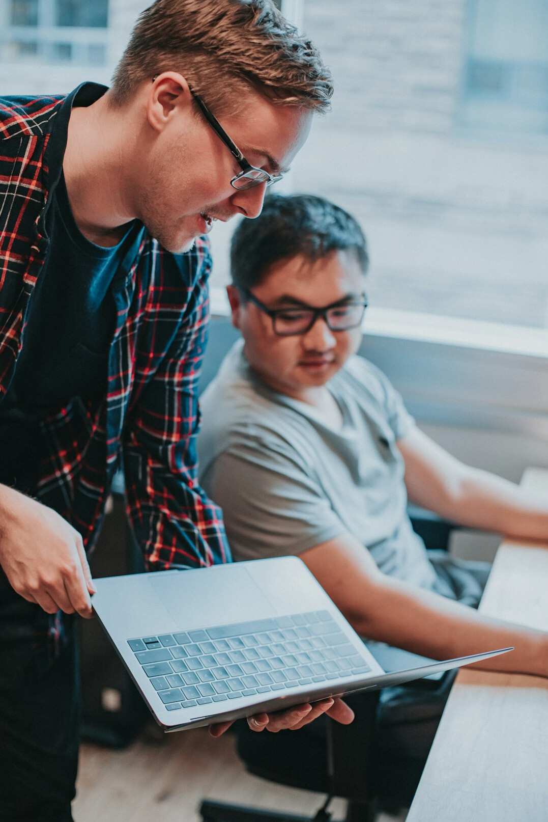 group of students coding together